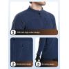 imageFREE SOLDIER Mens Thermal Fleece Pullover Sweater Henley Long Sleeve shirts For MenWinter Lightweight SweatshirtMisty Blue