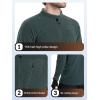 imageFREE SOLDIER Mens Thermal Fleece Pullover Sweater Henley Long Sleeve shirts For MenWinter Lightweight SweatshirtTurquoise