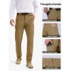 imageFREE SOLDIER Mens Warm Insulated Waterproof Fleece Lined Pants Outdoor Rain Hiking Thermal PantsThick Brown