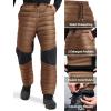 imageFREE SOLDIER Mens Warm Utility Puffy Quilted Insulated Pants Windproof Winter Pants Small Brown