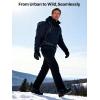 imageFREE SOLDIER Mens Warm Windproof Winter Fleece Lined Pants Hiking ExpandableWaist Softshell Snow Ski PantsBlack