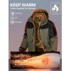 imageFREE SOLDIER Mens Waterproof Ski Winter Jacket Warm Winter Snow Snowboard Coat with Multi Pockets Detachable HoodArmy Green