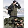 imageFREE SOLDIER Mens Waterproof Ski Winter Jacket Warm Winter Snow Snowboard Coat with Multi Pockets Detachable HoodArmy Green