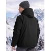 imageFREE SOLDIER Mens Waterproof Ski Winter Jacket Warm Winter Snow Snowboard Coat with Multi Pockets Detachable HoodBlack