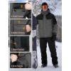 imageFREE SOLDIER Mens Waterproof Ski Winter Jacket Warm Winter Snow Snowboard Coat with Multi Pockets Detachable HoodGray