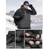 imageFREE SOLDIER Mens Waterproof Ski Winter Jacket Warm Winter Snow Snowboard Coat with Multi Pockets Detachable HoodGray