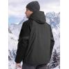 imageFREE SOLDIER Mens Waterproof Ski Winter Jacket Warm Winter Snow Snowboard Coat with Multi Pockets Detachable HoodGray