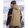 imageFREE SOLDIER Mens Waterproof Ski Winter Jacket Warm Winter Snow Snowboard Coat with Multi Pockets Detachable HoodKhaki
