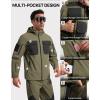 imageFREE SOLDIER Mens Waterproof Softshell Jacket Fleece Lined Outdoor Jacket Tactical Military Hoodie WindbreakerBlack Green