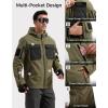 imageFREE SOLDIER Mens Waterproof Softshell Jacket Fleece Lined Outdoor Jacket Tactical Military Hoodie WindbreakerClassic Black Green