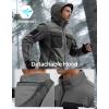 imageFREE SOLDIER Mens Waterproof Softshell Jacket Fleece Lined Outdoor Jacket Tactical Military Hoodie WindbreakerClassic Black Grey