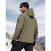 imageFREE SOLDIER Mens Waterproof Softshell Jacket Fleece Lined Outdoor Jacket Tactical Military Hoodie WindbreakerClassic Green