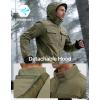 imageFREE SOLDIER Mens Waterproof Softshell Jacket Fleece Lined Outdoor Jacket Tactical Military Hoodie WindbreakerClassic Green