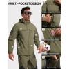 imageFREE SOLDIER Mens Waterproof Softshell Jacket Fleece Lined Outdoor Jacket Tactical Military Hoodie WindbreakerGreen