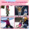 imageFREE SOLDIER Snow Boots for Kids Waterproof with Zipper Winter Warm Non Slip Cold Weather Outdoor Boys Girls Snow BootsPurple