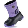 imageFREE SOLDIER Snow Boots for Kids Waterproof with Zipper Winter Warm Non Slip Cold Weather Outdoor Boys Girls Snow BootsPurple