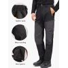 imageFREE SOLDIER Waterproof Mens Ski Pants Hiking Outdoor Snowboard Snow Pants with Bottom Leg ZipperDark Black 38W x 32L