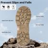 imageFREE SOLDIER Womens Tactical Hiking 6 Inches Lightweight Combat Boot Durable Comfortable Work Boots for WomenTan