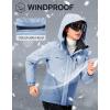 imageFREE SOLDIER Womens Waterproof Ski Jacket Fleece Lined Warm Winter Snow Coat Windproof Hooded Raincoat Blue3XL