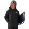 imageFREE SOLDIER Boys Waterproof Warm Ski Jacket Windproof Fleece Thick Kids Winter Coat with Hood for Snowboarding OutdoorDeep Black