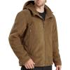 imageFREE SOLDIER Mens Fleece Jackets Full Zip Casual Outdoor Military Tactical Hoodie Jacket Windproof Warm Winter CoatsBrown