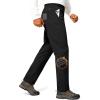 imageFREE SOLDIER Mens Fleece Lined Winter Pants Waterproof Warm Sweatpants Athletic Thermal PantsBlack