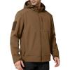 imageFREE SOLDIER Mens Lightweight Softshell Jacket Winter Fleece Lined Hooded Rain Waterproof Hiking Outdoor Jackets BrownL
