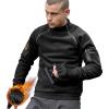 imageFREE SOLDIER Mens Tactical Fleece Lined Jacket Long Sleeve Crewneck Sweatshirts Pullover with Pockets Commando SweaterBlack