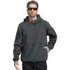imageFREE SOLDIER Mens Tactical Winter Fleece Pullover Hoodie Warm Long Fleece lined Hooded SweatshirtLight Grey
