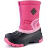 imageFREE SOLDIER Snow Boots for Kids Waterproof with Zipper Winter Warm Non Slip Cold Weather Outdoor Boys Girls Snow BootsPink