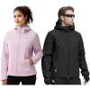 imageFREE SOLDIER Waterproof Fleece Lined Hooded SoftShell Jacket Windproof Rain Jacket for Outdoor Tactical Hiking