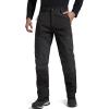 imageFREE SOLDIER Waterproof Mens Ski Pants Hiking Outdoor Snowboard Snow Pants with Bottom Leg ZipperDark Black 38W x 32L