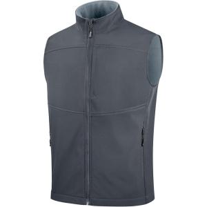 imageFREE SOLDIER Mens Lightweight Golf Vest Outerwear Windproof Sleeveless Softshell Jacket Running VestGray