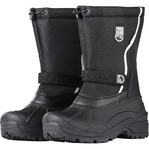 imageFREE SOLDIER Mens Snow Boots Insulated Waterproof Winter Shoes Nonslip Outdoor Footwear with Removable LiningThick Dark Black 11