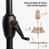 imageFREE SOLDIER 13ft Patio Umbrella with 36 LED Solar Lights Double Sided Outdoor Umbrella for Patio Table Umbrella with Solar lights for Garden Yard Pool BeigeBeige
