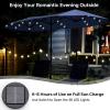 imageFREE SOLDIER 13ft Patio Umbrella with 36 LED Solar Lights Double Sided Outdoor Umbrella for Patio Table Umbrella with Solar lights for Garden Yard Pool BeigeNavy