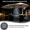 imageFREE SOLDIER 13ft Patio Umbrella with 36 LED Solar Lights Double Sided Outdoor Umbrella for Patio Table Umbrella with Solar lights for Garden Yard Pool BeigeBeige