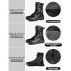 imageFREE SOLDIER Mens Work Tactical Boots 8 Inches Lightweight Combat Boots Durable Suede Leather Military Boot Desert BootBright Black