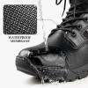 imageFREE SOLDIER Mens Work Tactical Boots 8 Inches Lightweight Combat Boots Durable Suede Leather Military Boot Desert BootDark Black