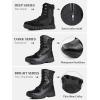 imageFREE SOLDIER Mens Work Tactical Boots 8 Inches Lightweight Combat Boots Durable Suede Leather Military Boot Desert BootDeep Black