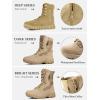 imageFREE SOLDIER Mens Work Tactical Boots 8 Inches Lightweight Combat Boots Durable Suede Leather Military Boot Desert BootDeep Tan