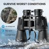 image10x50 Binoculars for Adults with Smartphone Adapter 28mm Large Eyepiece HD Waterproof Binoculars for Bird Watching Hunting Hiking Sightseeing Travel Concert Sports with BAK4 Prism FMC Lens Black