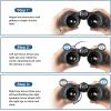 image10x50 Binoculars for Adults with Smartphone Adapter 28mm Large Eyepiece HD Waterproof Binoculars for Bird Watching Hunting Hiking Sightseeing Travel Concert Sports with BAK4 Prism FMC Lens Black