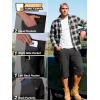 imageFREE SOLDIER Mens Capri Long Cargo Shorts WearResistant Stretch Below Knee Shorts with 6 Pockets for Work Casual HikingBlack