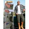 imageFREE SOLDIER Mens Capri Long Cargo Shorts WearResistant Stretch Below Knee Shorts with 6 Pockets for Work Casual HikingOlive Green