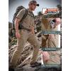 imageFREE SOLDIER Mens Hiking Convertible Pants Waterproof Quick Dry Zip Off Cargo Fishing PantsDark Khaki