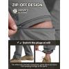 imageFREE SOLDIER Mens Outdoor Convertible Hiking Pants Lightweight Quick Dry Zip Off Fishing Pants with BeltGray