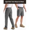 imageFREE SOLDIER Mens Outdoor Convertible Hiking Pants Lightweight Quick Dry Zip Off Fishing Pants with BeltGray