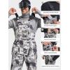 imageFREE SOLDIER Mens Snow Bibs Ski Pants Softshell Waterproof Insulated Warm Snow Pants Windproof Ski Bib OverallsCamo Green 2XLarge32