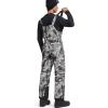 imageFREE SOLDIER Mens Snow Bibs Ski Pants Softshell Waterproof Insulated Warm Snow Pants Windproof Ski Bib OverallsCamo Green 2XLarge32